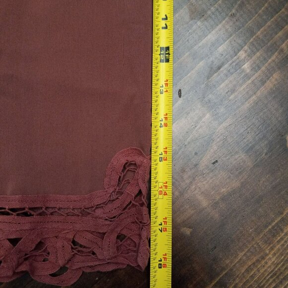 Entro Dress Women's Small Polyester 3/4‎  Sleeve Lace Accent Keyhole Flowy Red - Picture 16 of 16